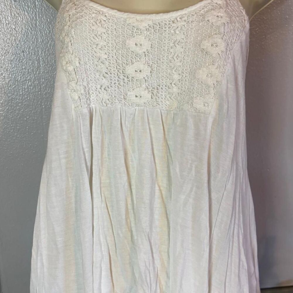 American Rag Crochet Whimsy Lace Babydoll Racerback Tank Top - Medium